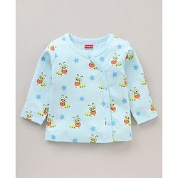 Babyhug 100% Cotton Knit Full Sleeves Vests Striped & Caterpillar Print  Pack of 3 - Multicolour