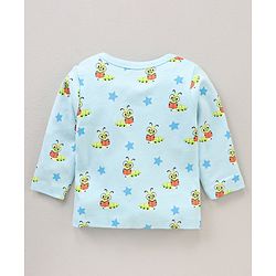 Babyhug 100% Cotton Knit Full Sleeves Vests Striped & Caterpillar Print  Pack of 3 - Multicolour