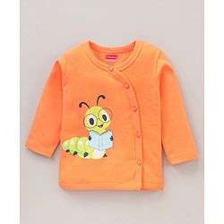 Babyhug 100% Cotton Knit Full Sleeves Vests Striped & Caterpillar Print  Pack of 3 - Multicolour