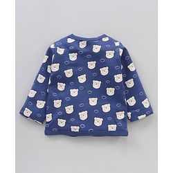Babyhug 100% Cotton Knit Full Sleeves Vests Striped & Bear Print  Pack of 3 - Multicolour