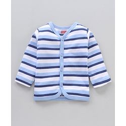 Babyhug 100% Cotton Knit Full Sleeves Vests Striped & Bear Print  Pack of 3 - Multicolour
