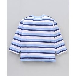 Babyhug 100% Cotton Knit Full Sleeves Vests Striped & Bear Print  Pack of 3 - Multicolour