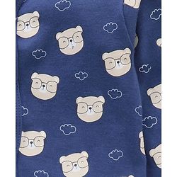 Babyhug 100% Cotton Knit Full Sleeves Vests Striped & Bear Print  Pack of 3 - Multicolour