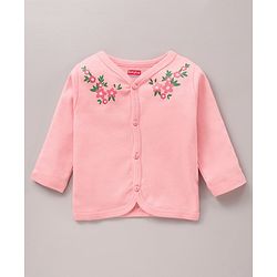 Babyhug 100% Cotton Knit Full Sleeves Vests Floral & Dotted Print Pack of 3 - Multicolour