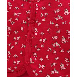 Babyhug 100% Cotton Knit Full Sleeves Vests Floral & Dotted Print Pack of 3 - Multicolour
