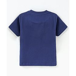 Babyhug Cotton Half Sleeves T-Shirt Dino Print- Navy Blue