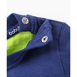 Babyhug Cotton Half Sleeves T-Shirt Dino Print- Navy Blue