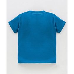 Babyhug Cotton  Half Sleeves T-Shirt Driving Lion Print - Blue