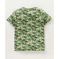 Babyhug Cotton  Half Sleeves T-Shirt Dino Print - Green