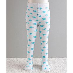 Cutewalk by Babyhug Anti Bacterial Footed Tights Bow Design - White