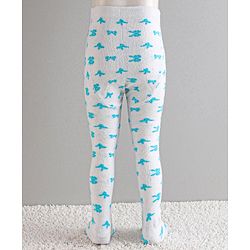 Cutewalk by Babyhug Anti Bacterial Footed Tights Bow Design - White