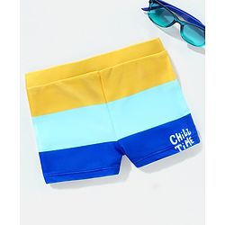 Babyhug Swimming Trunk Colour Block - Blue & Yellow