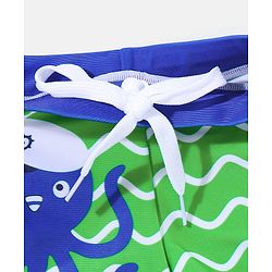 Babyhug Swimming Trunk Octopus Print - Blue & Green