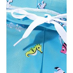 Babyhug Swimming Trunk Marine Life Print - Blue