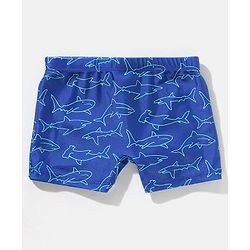 Babyhug Swimming Trunk Shark Print - Navy Blue