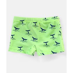Babyhug Swimming Trunk Shark Print - Green