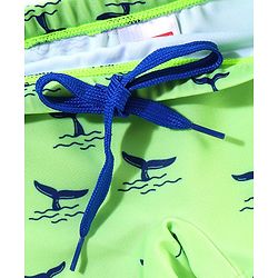 Babyhug Swimming Trunk Shark Print - Green