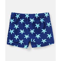 Babyhug Swimming Trunk Star Fish Print - Navy Blue
