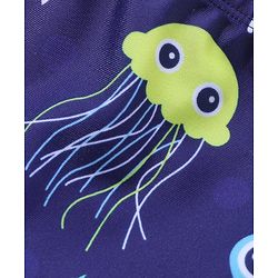Babyhug Swimming Trunk Aquatic Print - Navy Blue