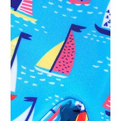 Babyhug Swimming Trunk Boat Print - Blue