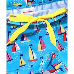 Babyhug Swimming Trunk Boat Print - Blue