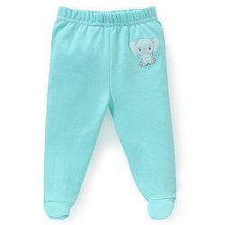 Babyhug Cotton Footed Bootie Leggings Striped & Stars Printed Pack of 3 - Orange & Blue