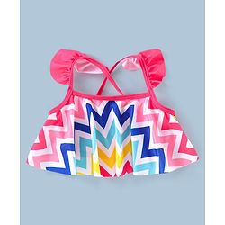 Babyhug Sleeveless 2 Piece Printed Swimsuit - Multicolor