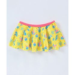 Babyhug Sleeveless 2 Piece Swimsuit Cactus Print - Yellow