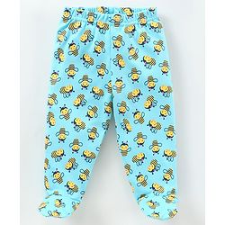 Babyhug Cotton Knit Footed Length Bootie Leggings Bees Print Pack of 3 - Multicolour