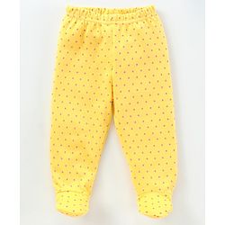 Babyhug Cotton Knit Footed Length Bootie Leggings Bees Print Pack of 3 - Multicolour