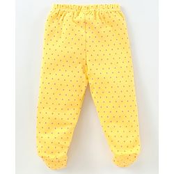 Babyhug Cotton Knit Footed Length Bootie Leggings Bees Print Pack of 3 - Multicolour