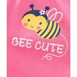 Babyhug Cotton Knit Footed Length Bootie Leggings Bees Print Pack of 3 - Multicolour