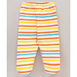 Babyhug Cotton Knit Footed Length Bootie Leggings Football Print Pack of 3 - Multicolour