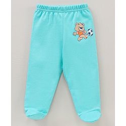 Babyhug Cotton Knit Footed Length Bootie Leggings Football Print Pack of 3 - Multicolour