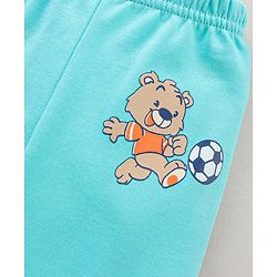Babyhug Cotton Knit Footed Length Bootie Leggings Football Print Pack of 3 - Multicolour