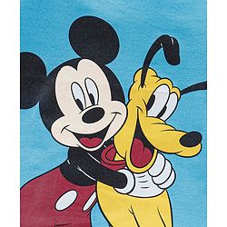 Babyhug Cotton Knit Half Sleeves T-Shirt Mickey Mouse Print- Blue