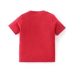 Babyhug Cotton Knit Half Sleeves T-Shirt Mickey Mouse Print - Red