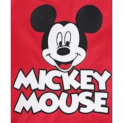 Babyhug Cotton Knit Half Sleeves T-Shirt Mickey Mouse Print - Red