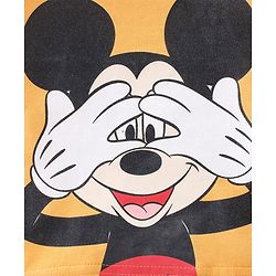 Babyhug Cotton Knit Half Sleeves T-Shirt Mickey Mouse Print - Orange
