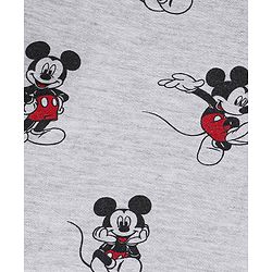 Babyhug Cotton Knit Half Sleeves T-Shirt Mickey Mouse Print- Grey