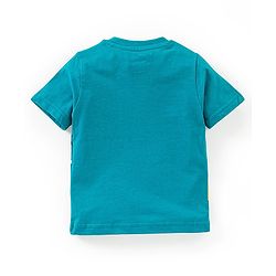Babyhug Cotton Knit Half Sleeves T-Shirt Mickey Mouse and Friends Print- Blue