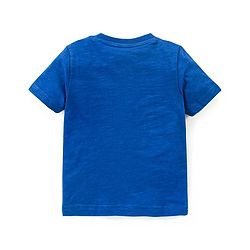 Babyhug Cotton Jersey Half Sleeves T-Shirt Tiger Print - Blue