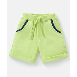 Babyhug 100% Cotton Knit Half Sleeves T-Shirt & Shorts Submarine Print - Navy Blue & Light Green