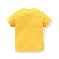 Babyhug Cotton Knit Half Sleeves T-Shirt Disney Mickey Print - Yellow