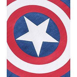 Babyhug Cotton Knit Half Sleeves T-Shirt Captain America Shield Print - Blue