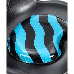 Babyhug Plug & Play Black Hawk Tricycle With Parental Push Handle & Storage Basket - Ice Blue