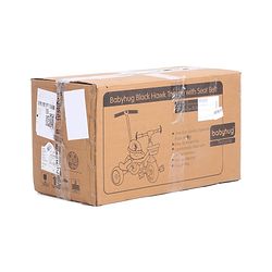 Babyhug Plug & Play Black Hawk Tricycle With Parental Push Handle & Storage Basket - Ice Blue