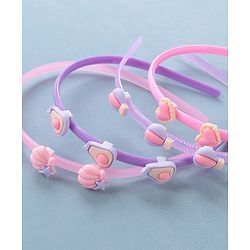 Babyhug Hair Bands Free Size Pack of 4 - Multicolour