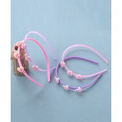 Babyhug Hair Bands Free Size Pack of 4 - Multicolour