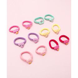 Babyhug Cherry  Rubber Bands Pack Of 12 - Multicolor